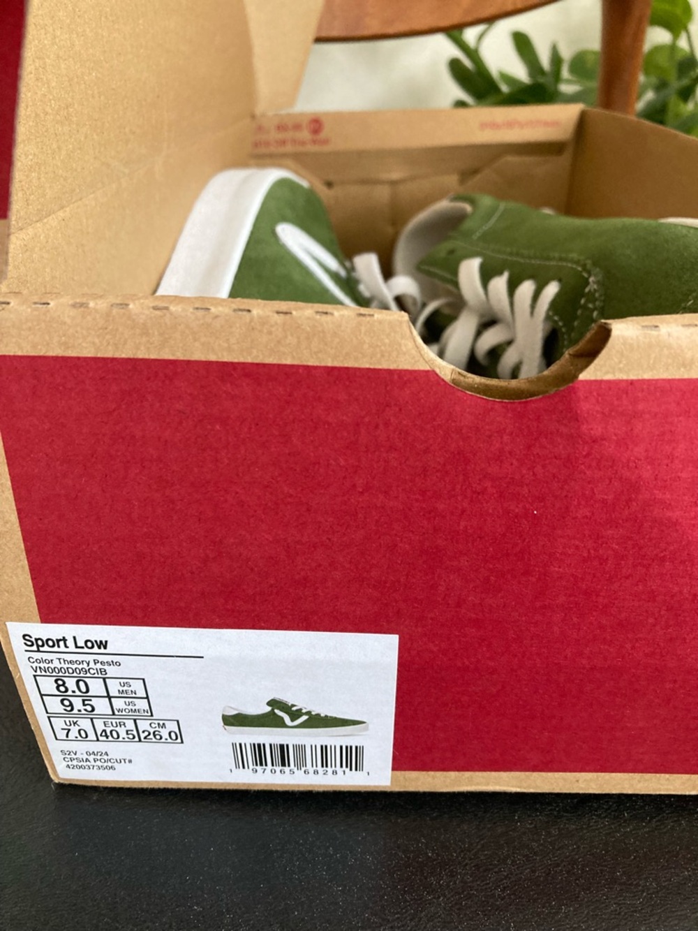 Vans Green and White Sport Low Sneakers